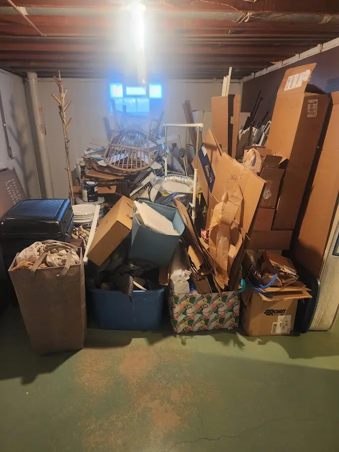 Roll-off dumpster container at job site for Concrete Dumpster Rental in Dryden